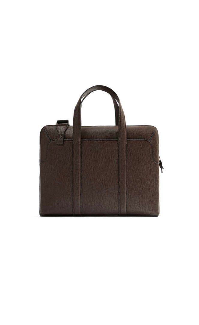 ZARA Grainy Monochrome Briefcase