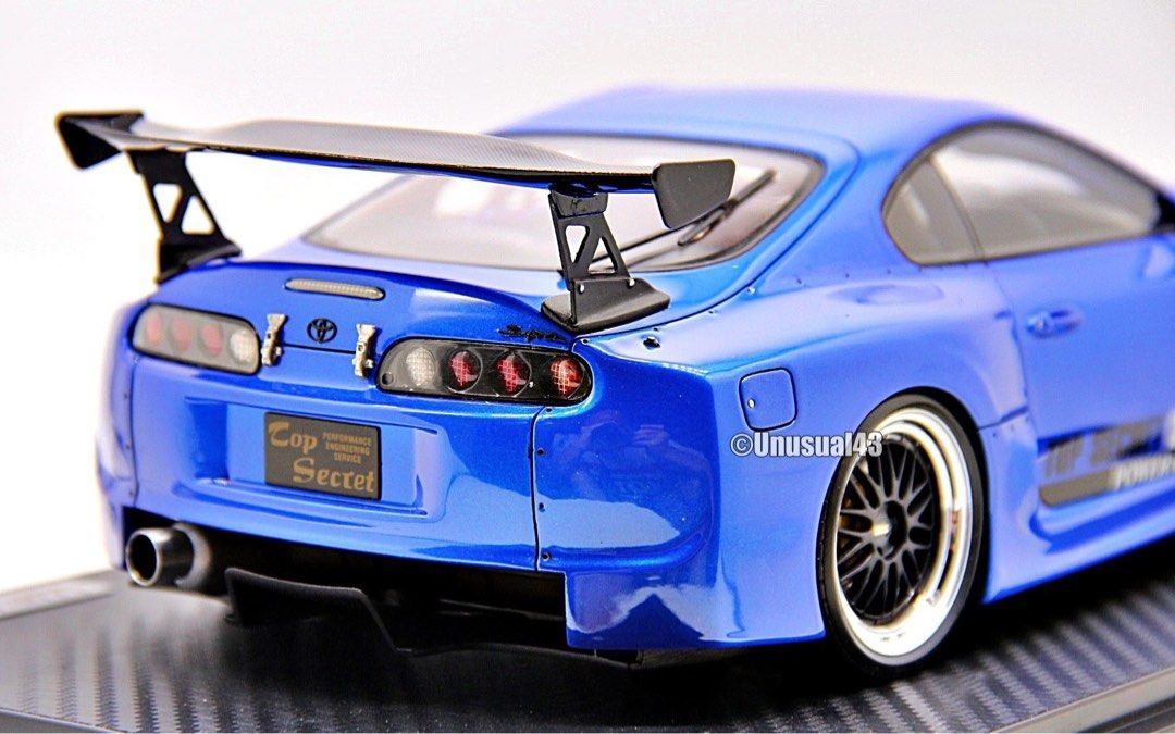 IG2488 1 18 TOP SECRET GT300 Supra (JZA80) Blue Metallic レア