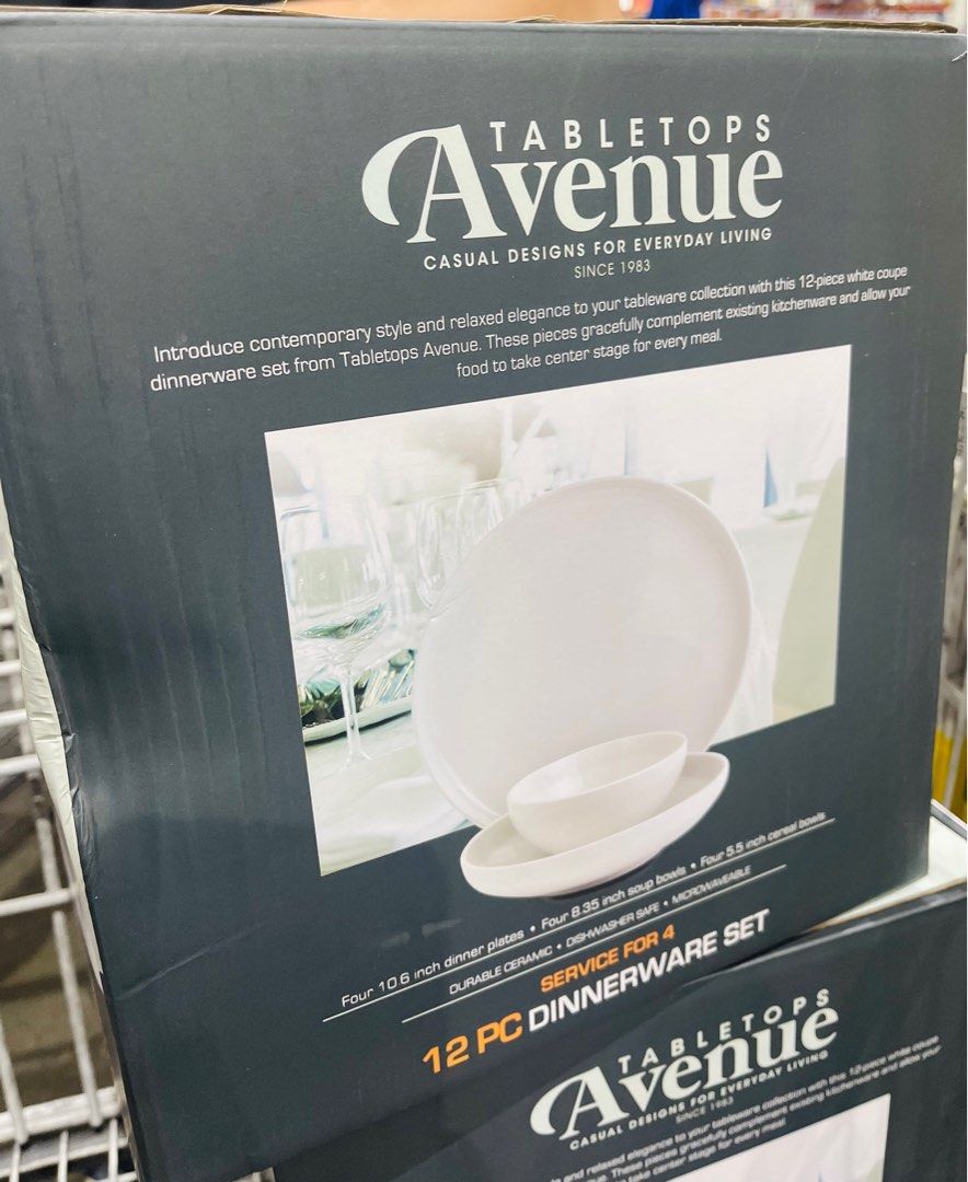 12PCS. DINNERWARE SET TABLETOPS AVENUE SINCE 1983, Furniture & Home Living, Kitchenware