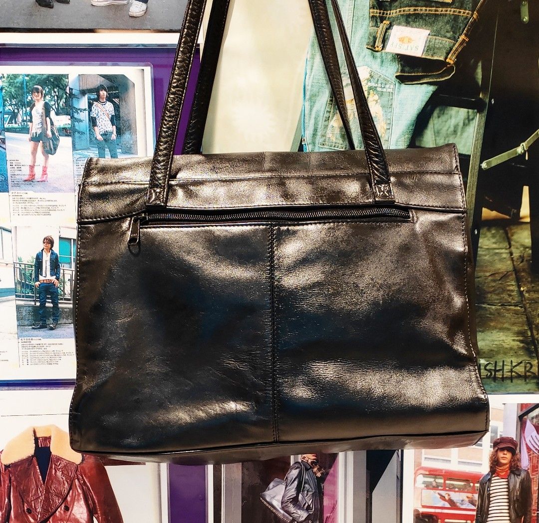 Pure leather top business bags