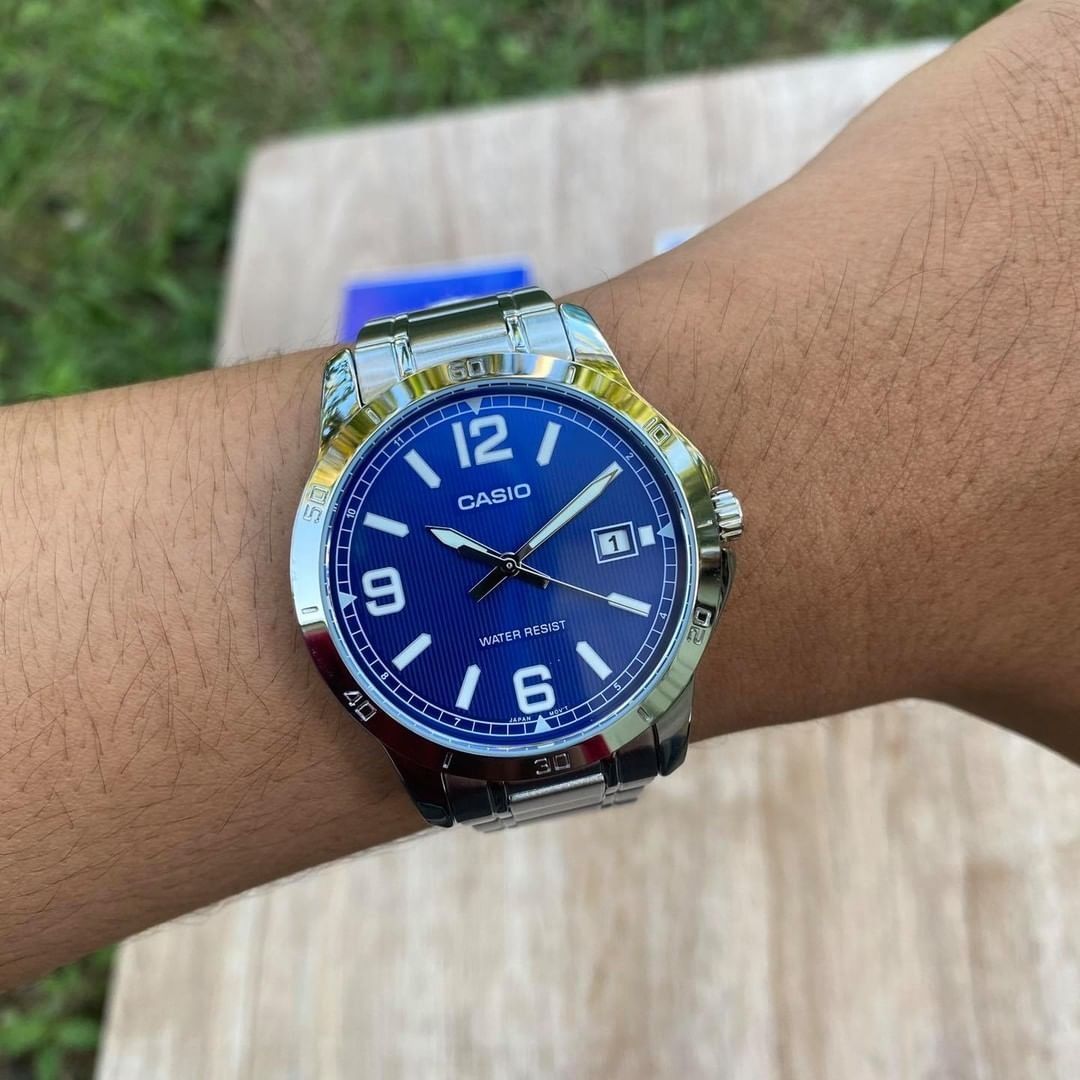 2 YEARS WARRANTY CASIO ORIGINAL MTP V004D 2B ANALOG MEN S WATCH