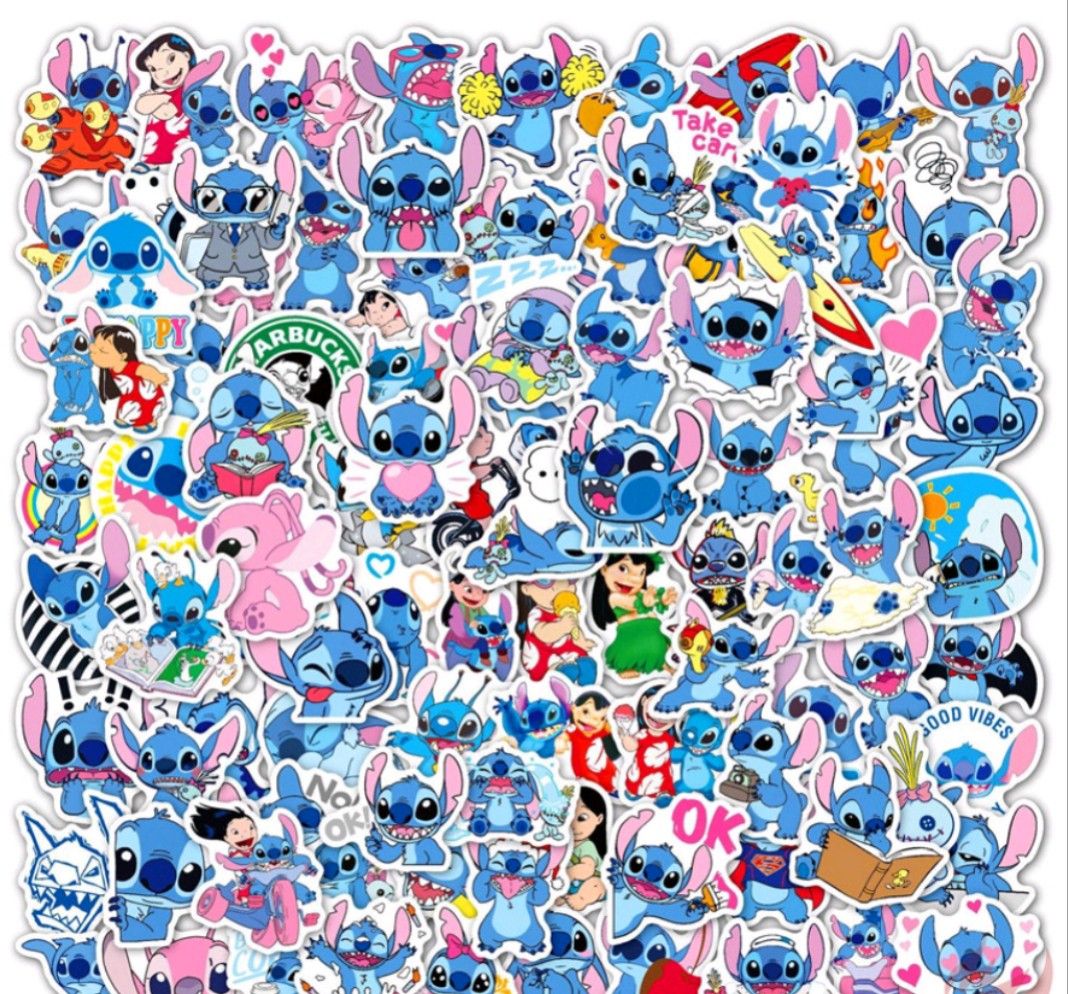  50Pcs Lilo & Stitch Stickers Waterproof Vinyl Stickers