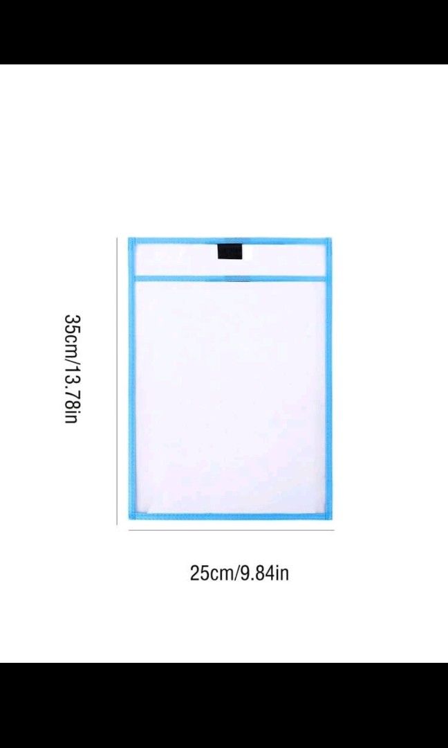 6pcs Reusable Dry Erase Pocket A4 Writing Clear Folders, Hobbies & Toys