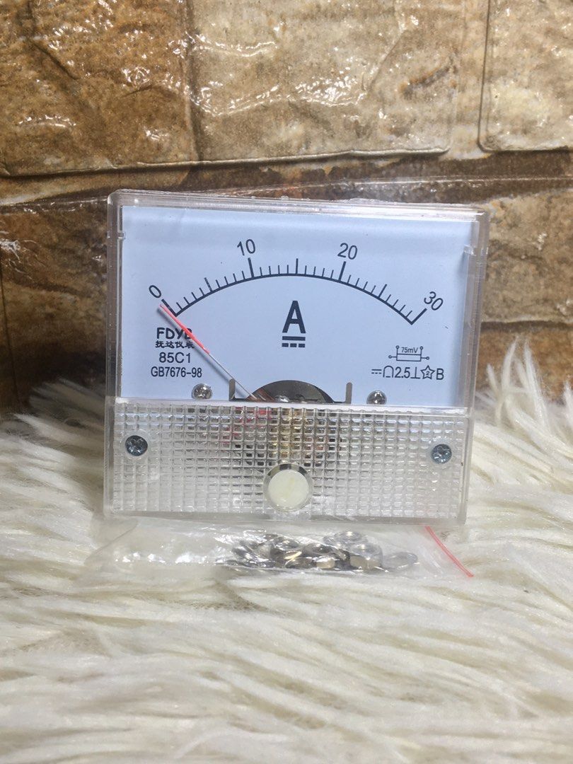 Analog Current Panel Meter,DC 30A Ammeter For Circuit Testing Ampere