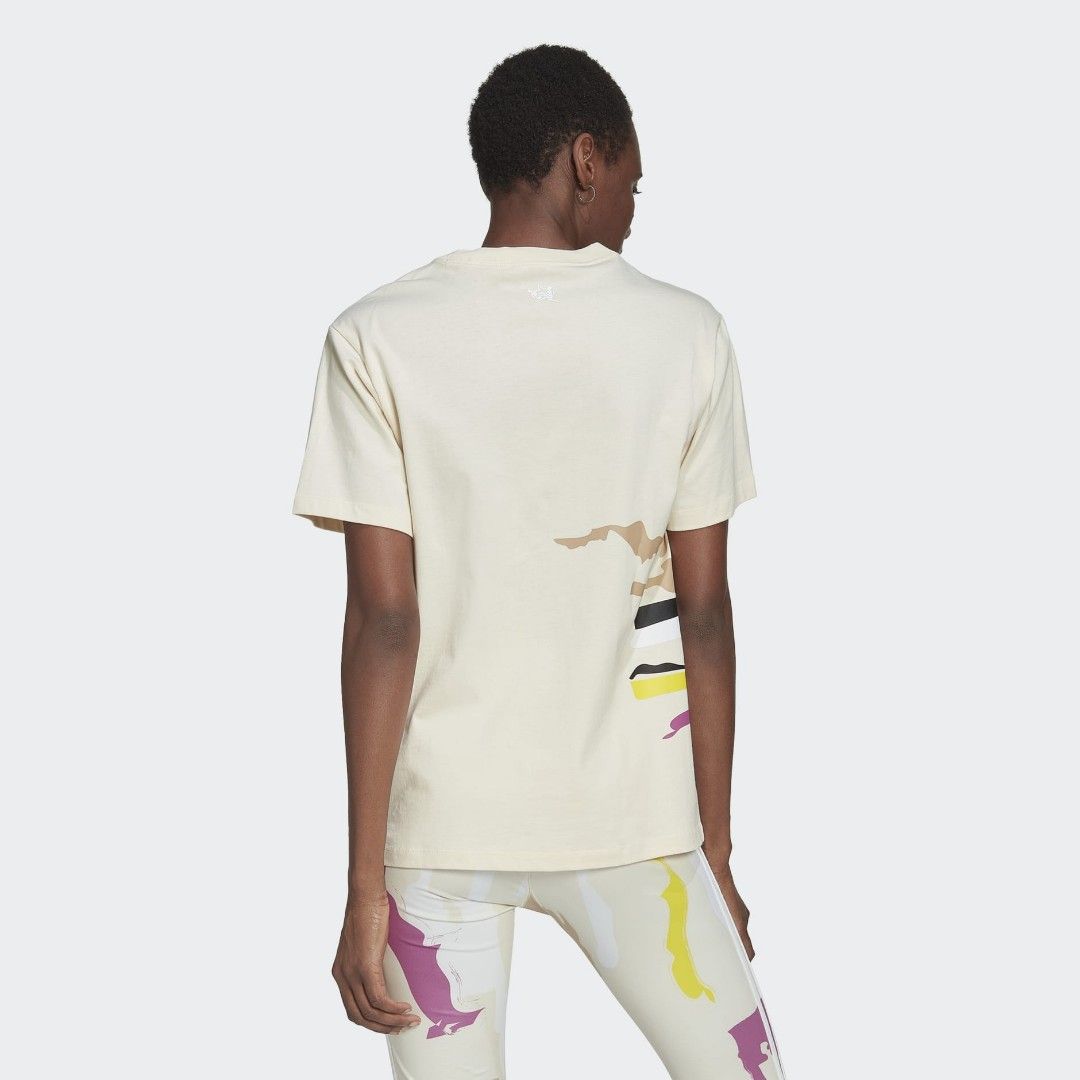 Adidas tee collabs with thebe magugu, Fesyen Wanita, Pakaian Wanita, Atasan  di Carousell