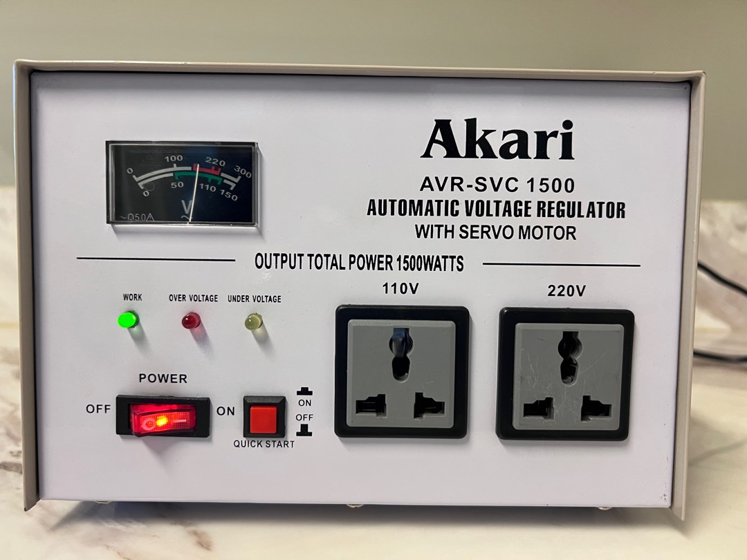 Akari Automatic Voltage Regulator (AVRSVC 1500), TV & Home Appliances