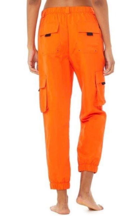 Alo Yoga It Girl Pants in Orange Size Medium