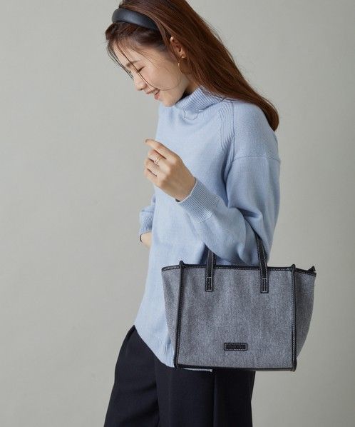 Anello Legato Largo 2 way tote Bag Black Grey Women s Fashion Bags Wallets Cross body Bags on Carousell