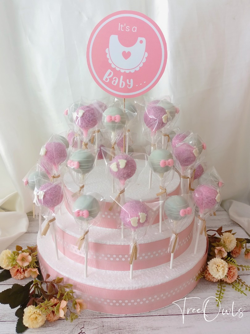 Baby Shower themed Cake Pop 👶💞, Food & Drinks, Other Food & Drinks on  Carousell