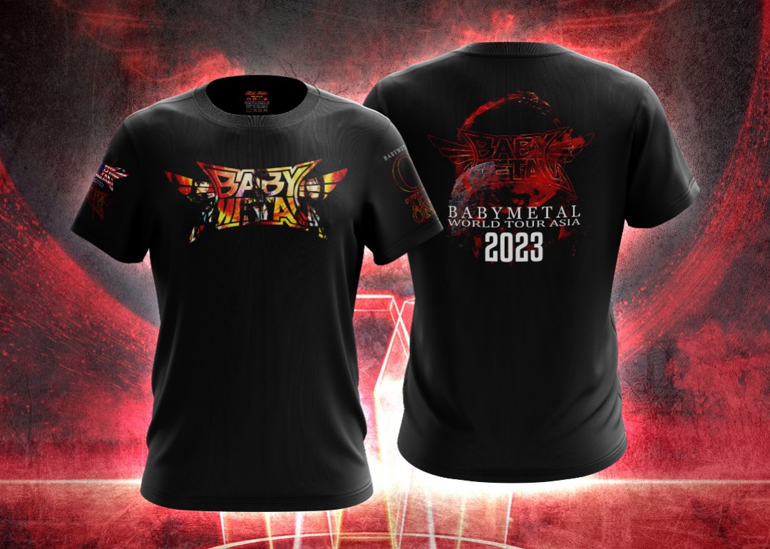 BABYMETAL WORLD TOUR 2023 TEE, Men's Fashion, Tops & Sets