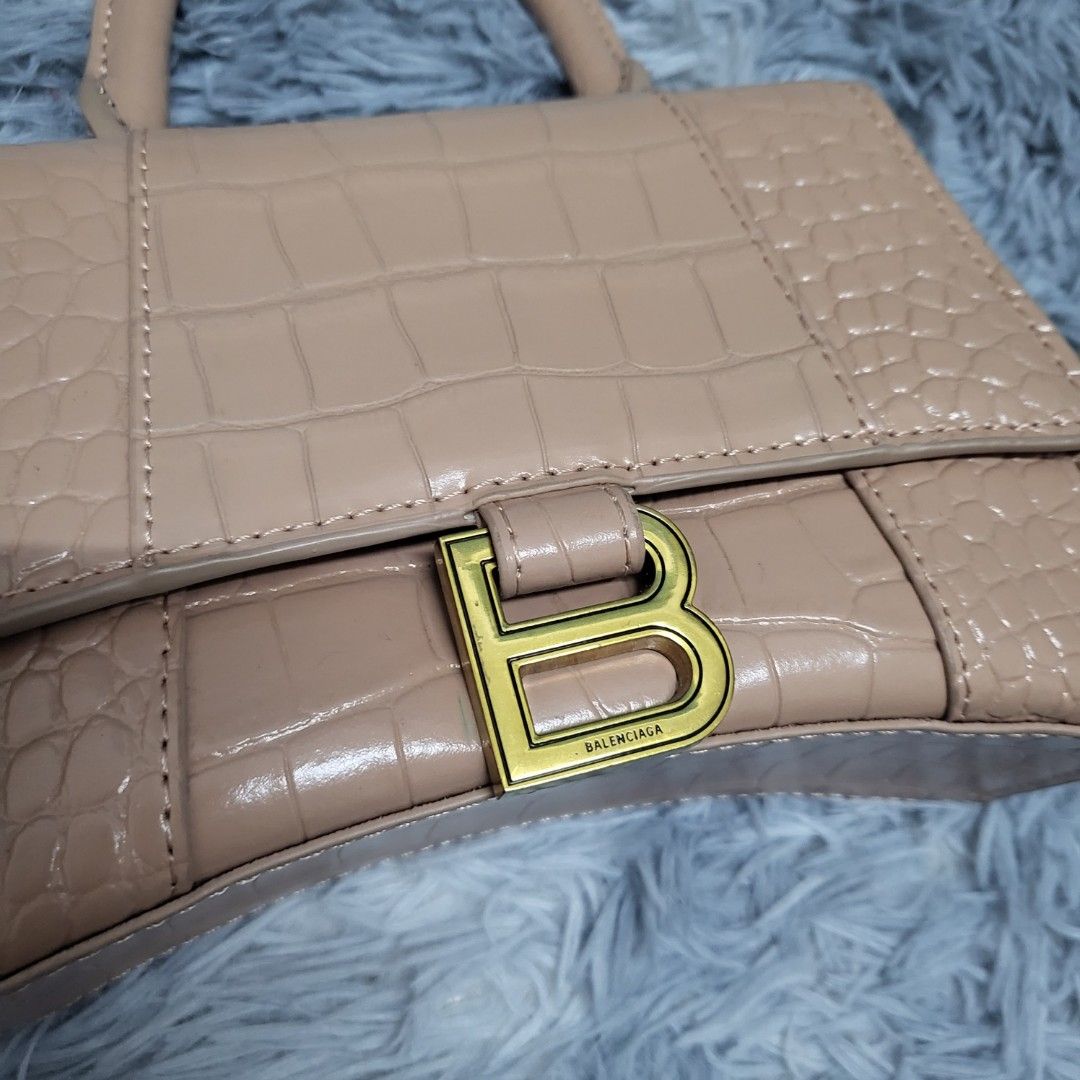 Balenciaga hourglass bag discount nude