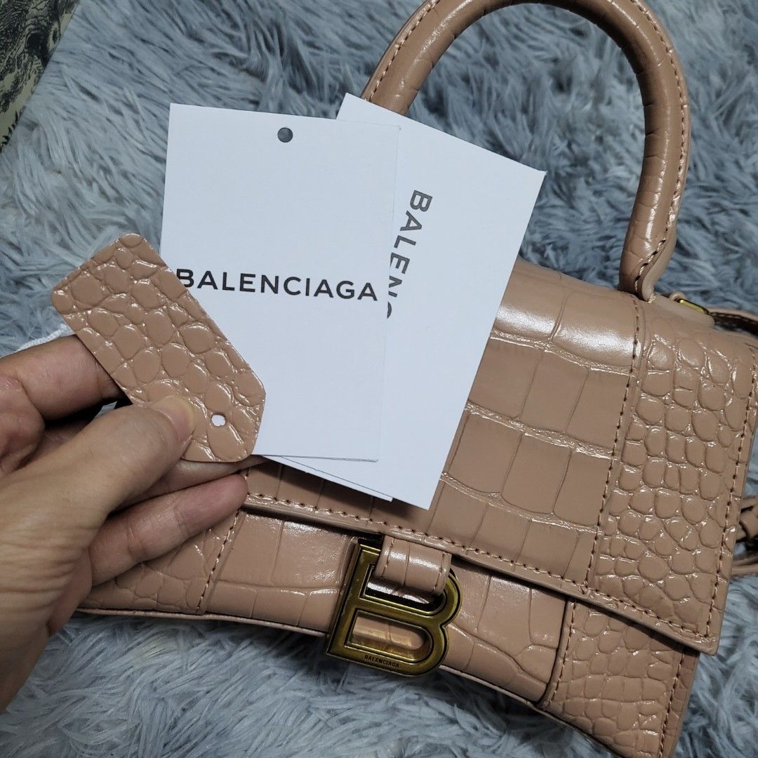 Balenciaga hourglass bag nude deals