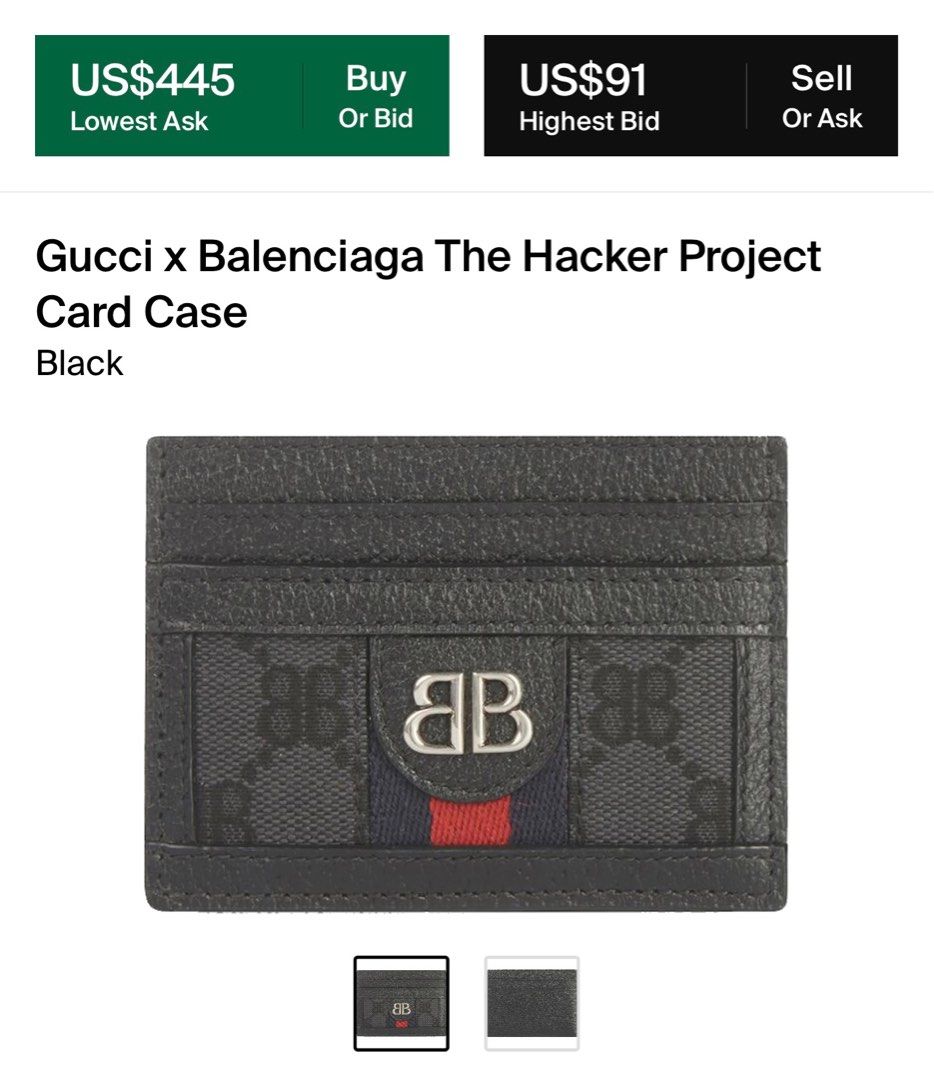 BALENCIAGA X GUCCI CARD HOLDER, Men's Fashion, Watches & Accessories