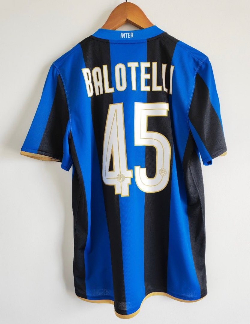 Balotelli 45 Inter Milan 2008 soccer football jersey kit rare retro vintage