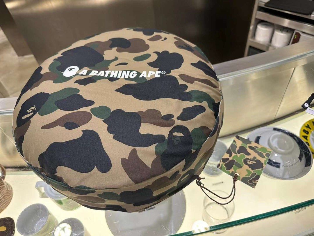 BAPE 1ST CAMO A BATHING APE CIRCLE FLUFFY BEADS CUSHION