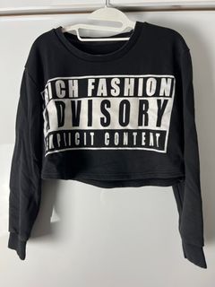 Black crop sweater