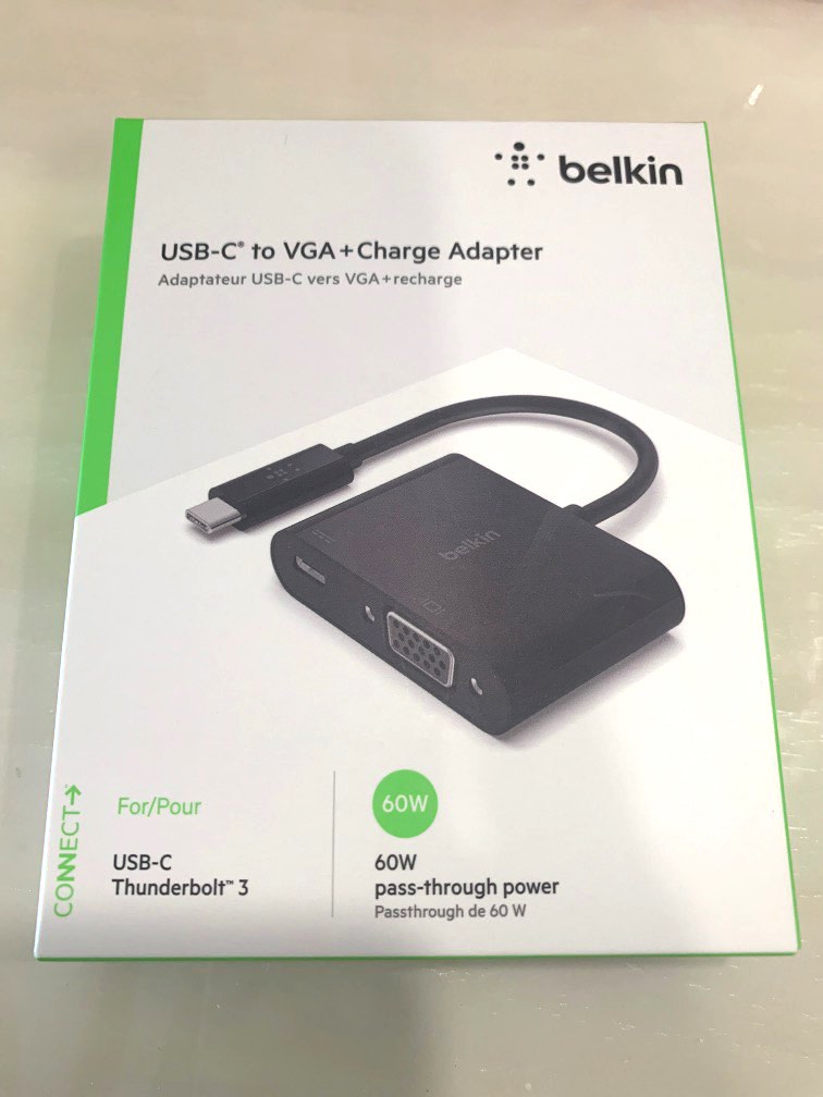 [BN] Belkin USBC to VGA + Charge Adapter, Computers & Tech, Parts