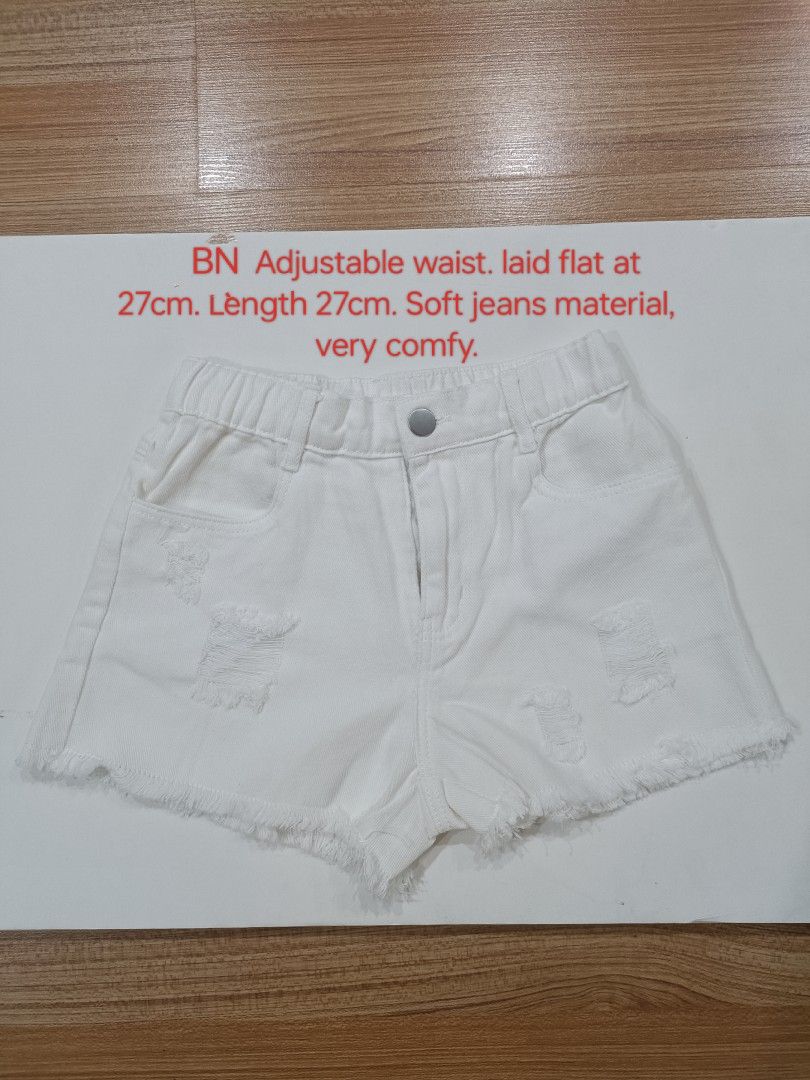 BN girl white jeans shorts Babies Kids Babies Kids Fashion