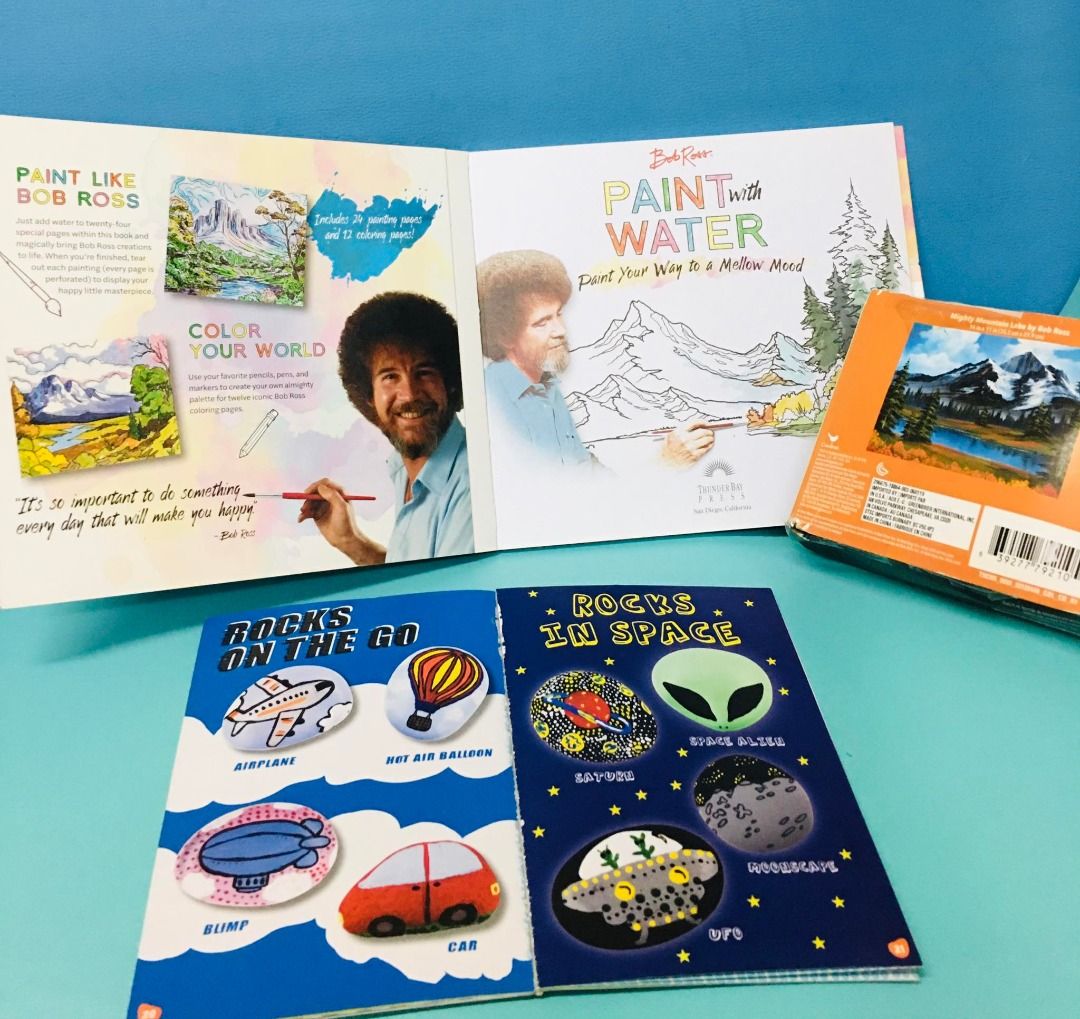 Bob Ross 300 pc. Puzzle with Bob Ross Paint With Water Book Bundle on