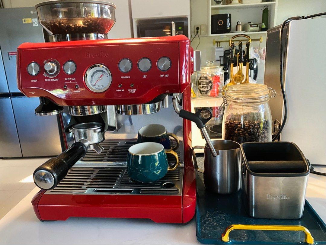 Breville barista express cranberry red, TV & Home Appliances, Kitchen