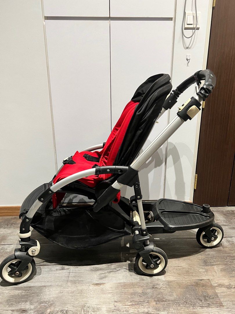 Bugaboo Bee 3 (Category: Strollers) located in Singapore. Submitted by aanna08 (Listing ID 1229792113, Image 1). Description: *buggy board not included* Selling my Bugaboo bee 3 $100. Lightly used as this is my spare stroller. Do expect some scratches on the frame . There is a tear on the handle but i use a cover. Cant be seen. And doesnt affect function. There is one small hole at each side of canopy. Still serves its purpose. —————————- On a si