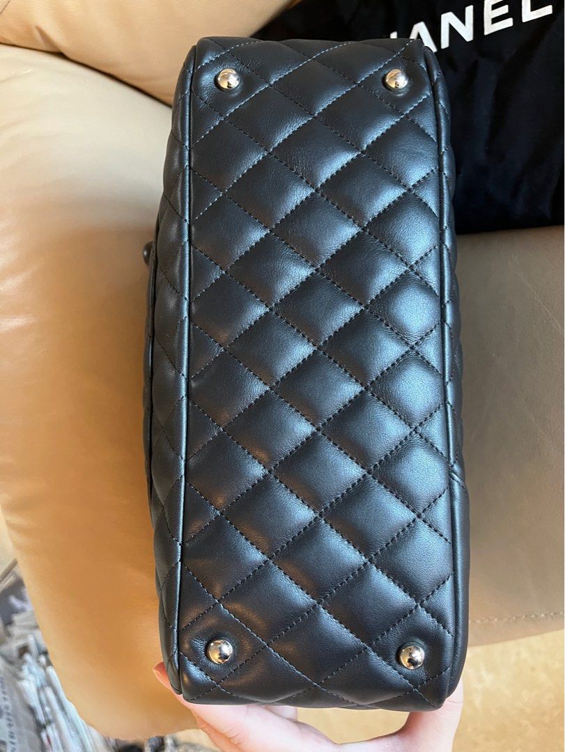 CHANEL Cambon Ligne Bowler Bag in Quilted Black Leather – COCOON