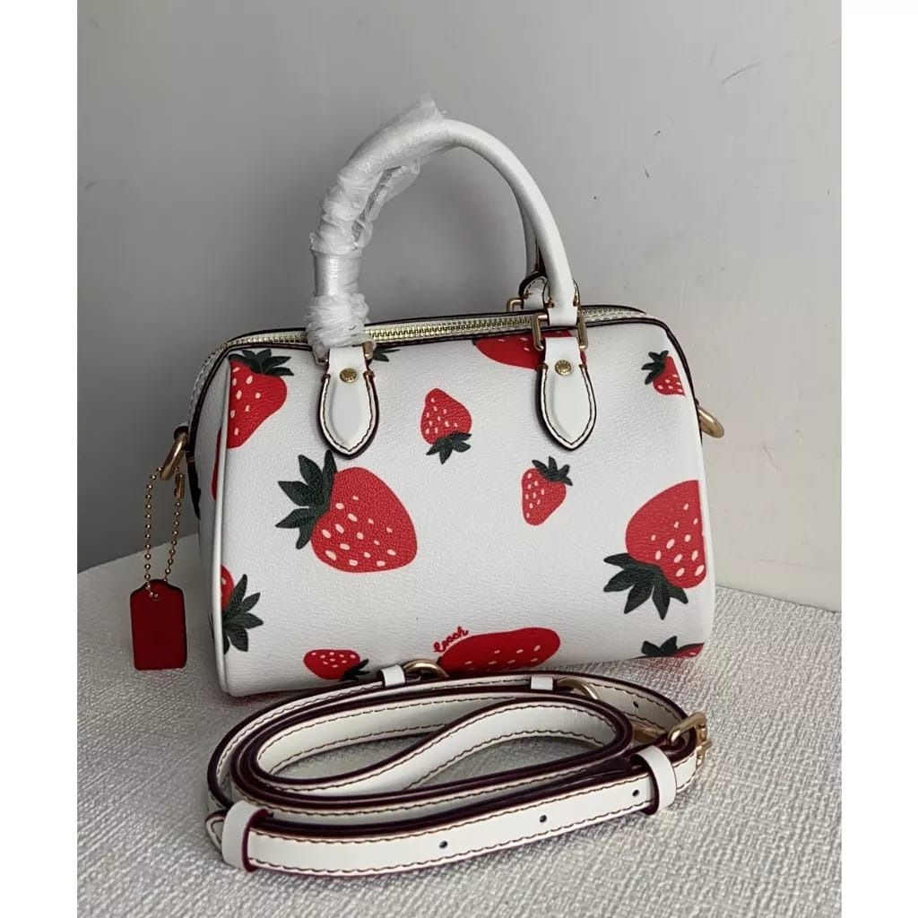 COACH®  Mini Rowan Crossbody With Wild Strawberry Print