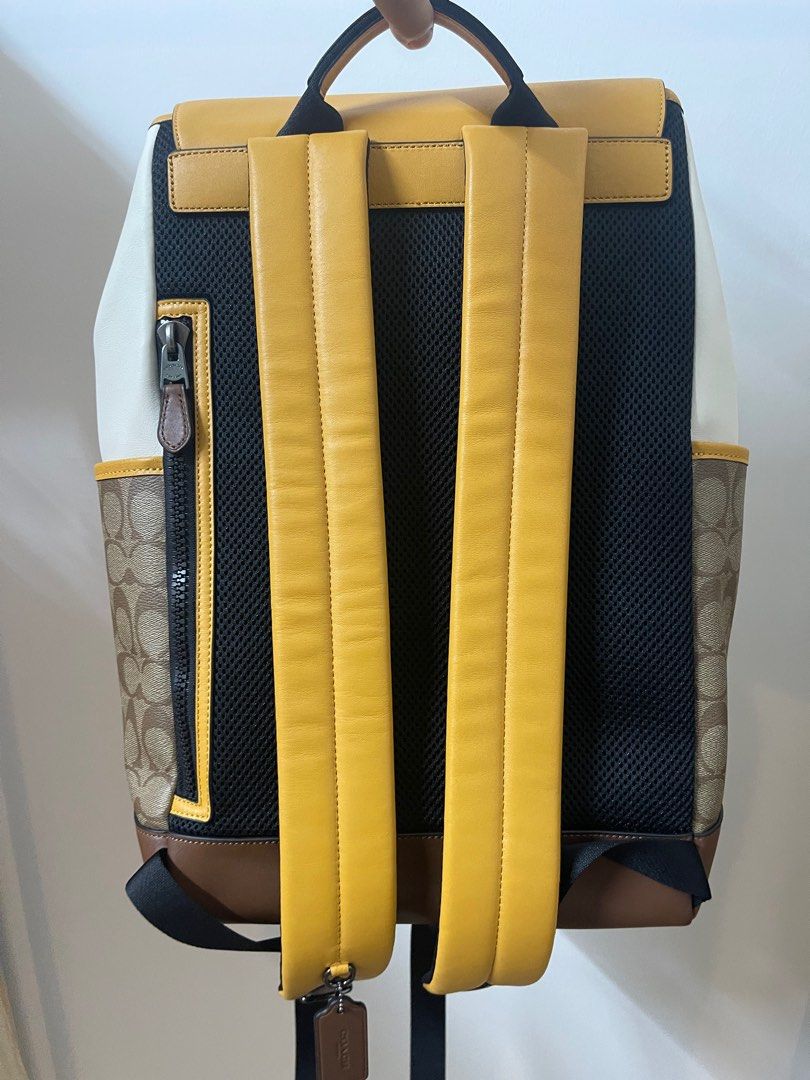 Coach Track Backpack In Colorblock Signature Canvas, Men's Fashion