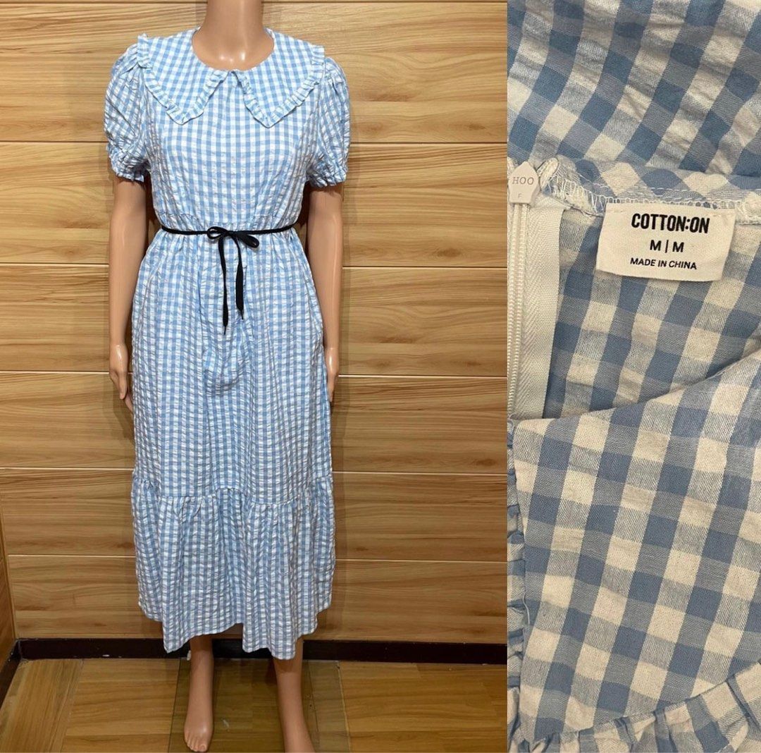 Cotton on checkered dress cheap