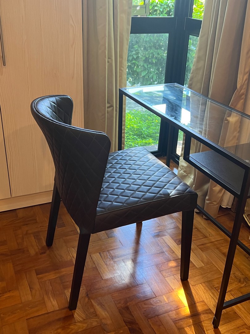 Crate & Barrel Dining Chair Curran Quilted, Furniture & Home Living