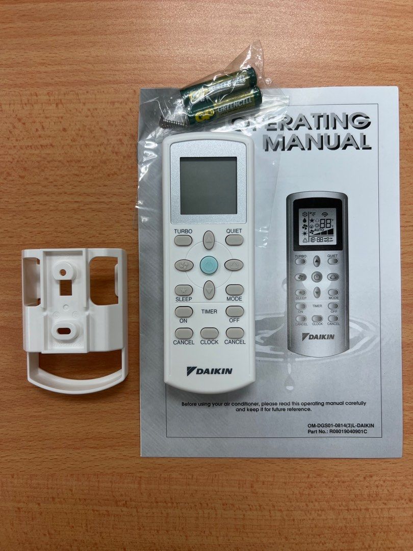 DAIKIN original airconditioner remote controller DGS01, white, TV