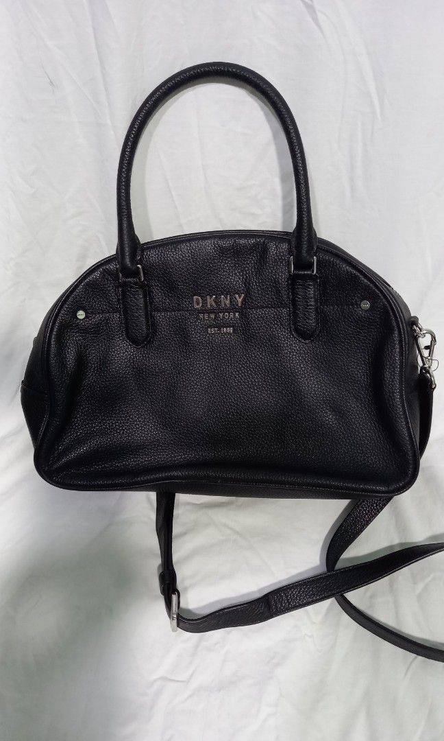 dkny leather satchel