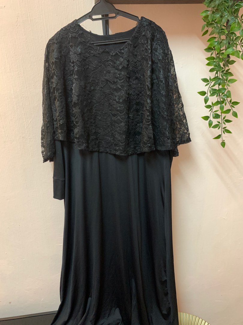 Dress dinner hitam on sale