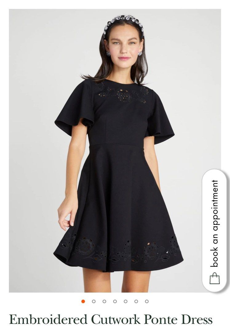Embroidered Cutwork Ponte Dress Katespade Women s Fashion