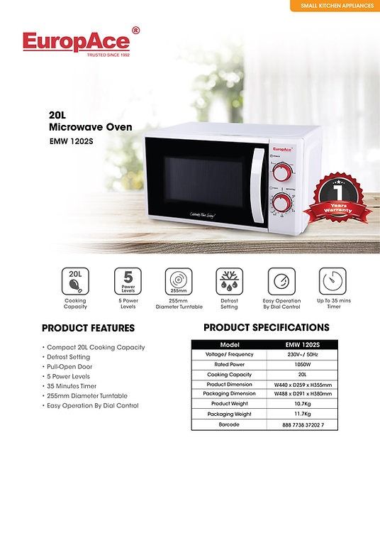 EUROPA MICROWAVE OVEN 20 L, TV & Home Appliances, Kitchen Appliances