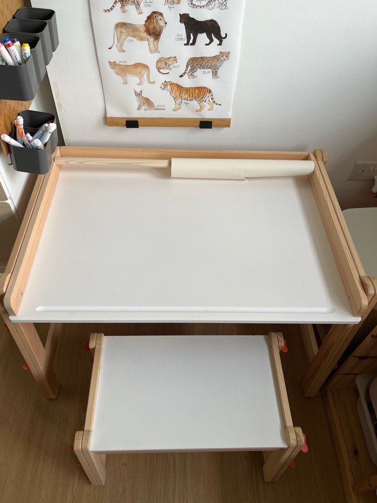 Flisat Adjustable Table and Bench, Babies & Kids, Baby Nursery & Kids