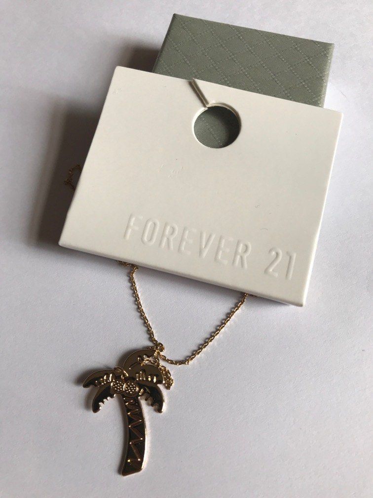 Forever 21 golden Palm tree Necklace