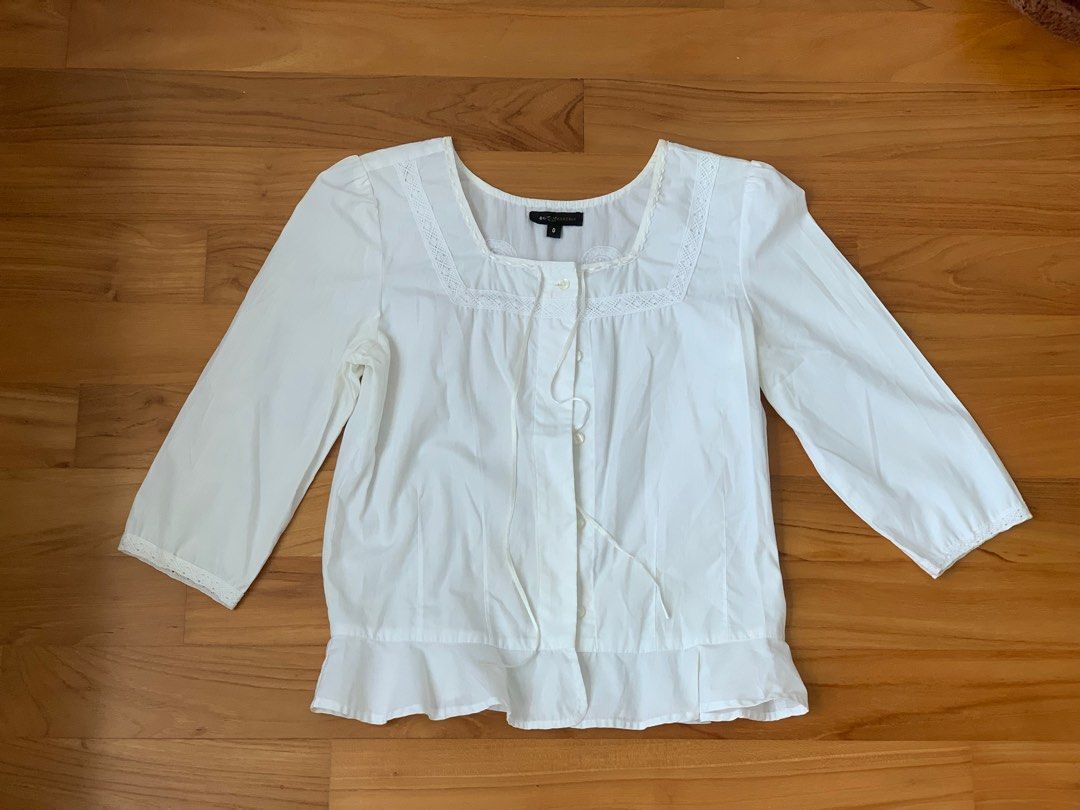 Bcbg cheap white blouse