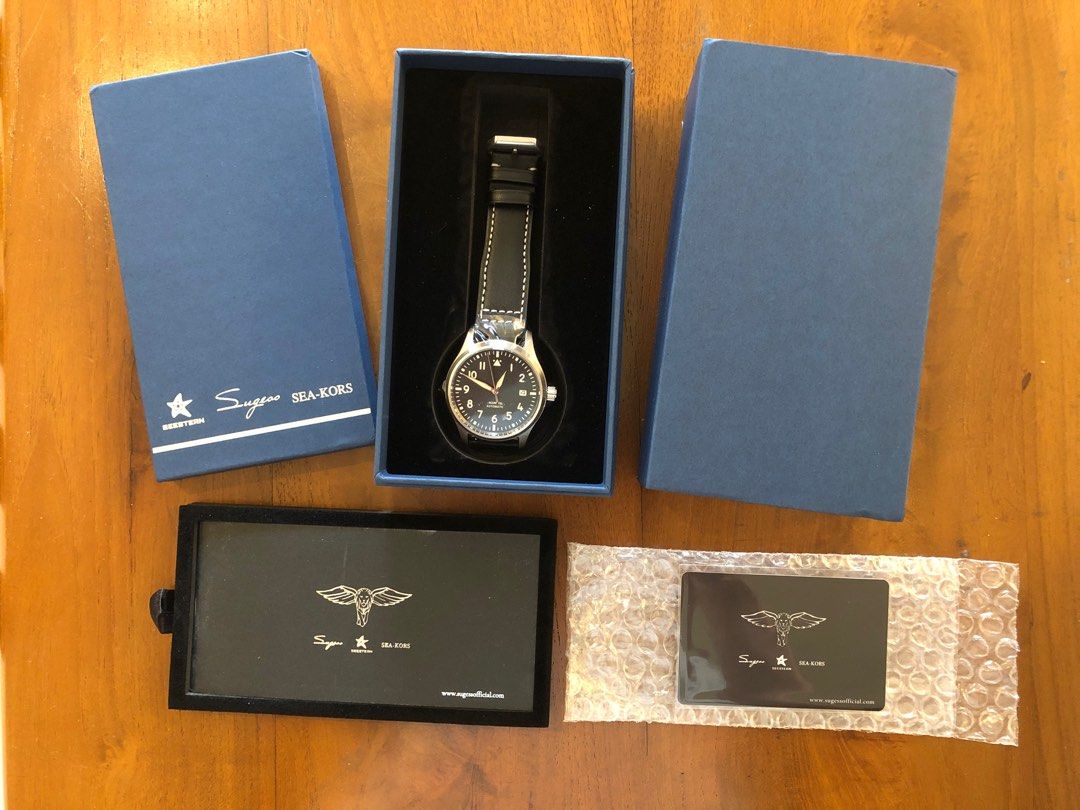 Cadran Et Aiguilles Type Flieger Pilote B Pour Mouvement NH35/Seiko - 36.4mm, Tritium BGW9, Aiguilles Bleuies