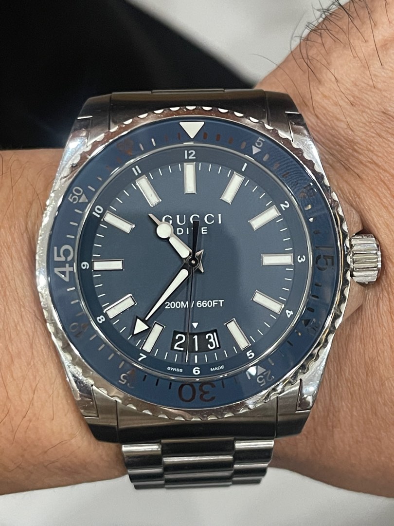 FS/FT/Layaway Payment Option Gucci Dive Watch Ceramic Bezel Quartz 43