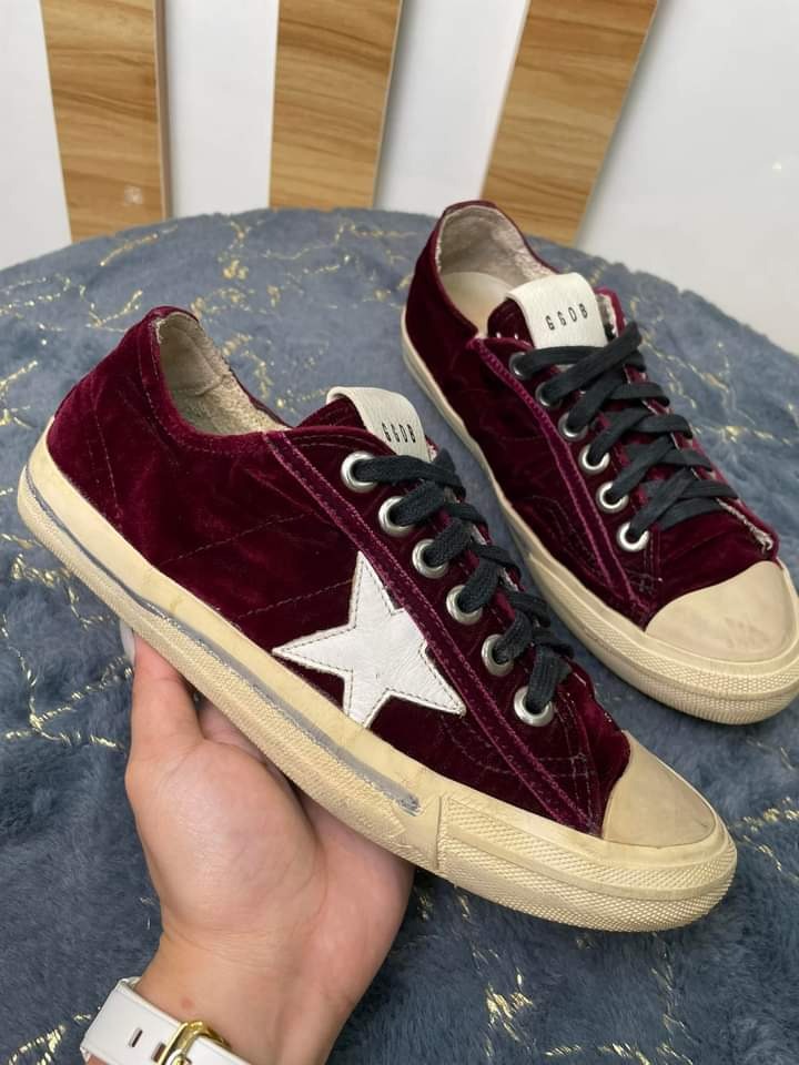 Golden goose burgundy online velvet