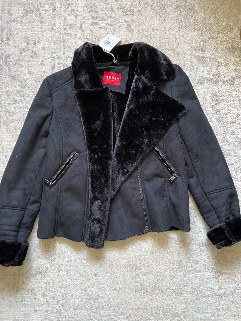 Guess Black Winter Jacket Luxury Apparel on Carousell