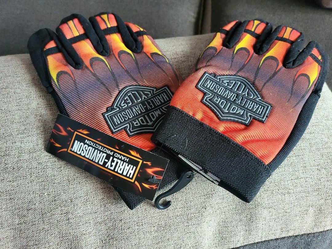 Harley davidson glove, Motorcycles, Motorcycle Accessories on Carousell