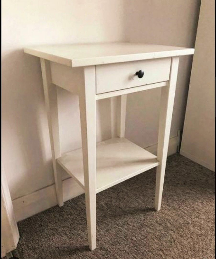 IKEA Hemnes Bedside Table (White Stain, 46x35cm), Furniture & Home