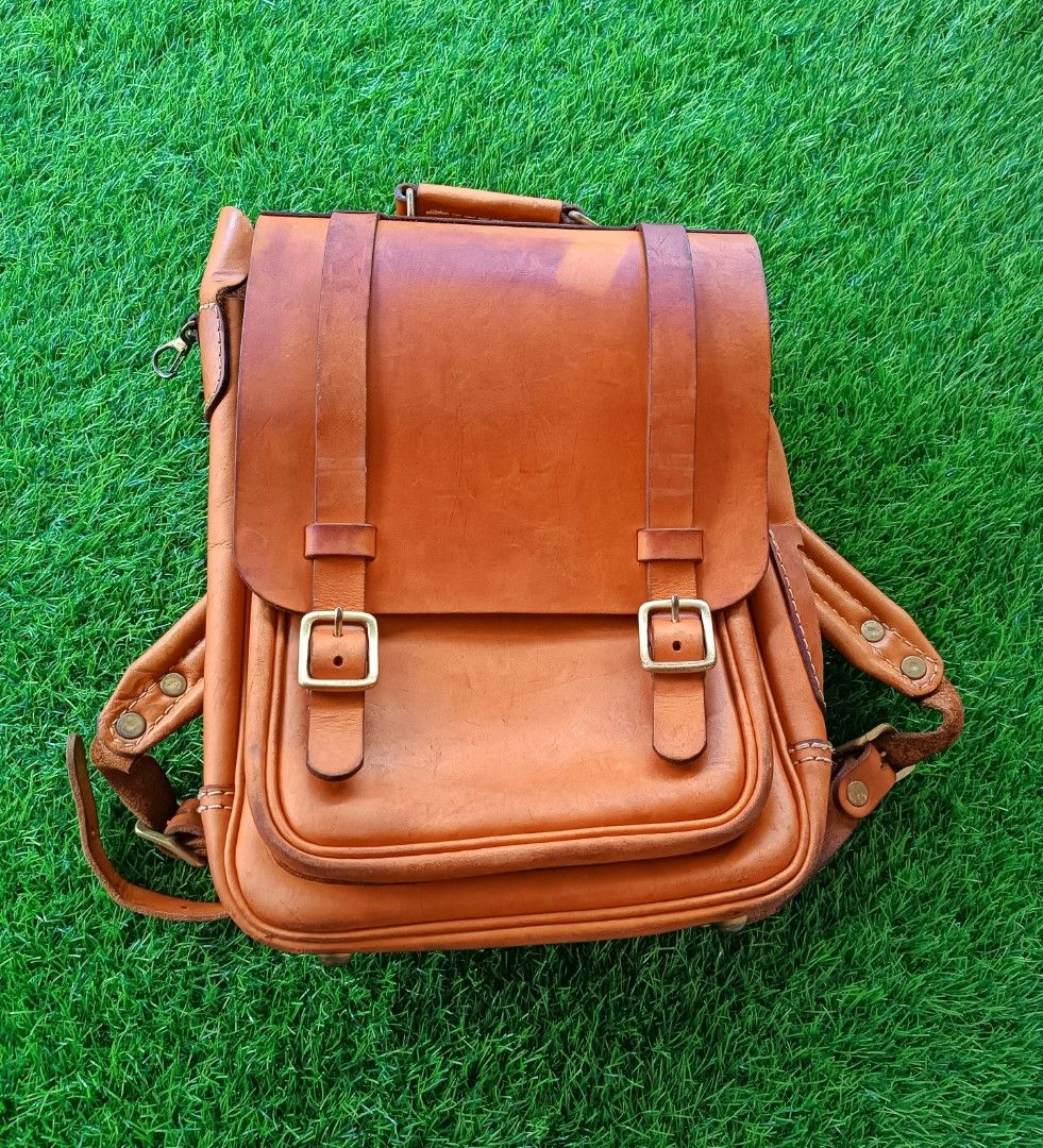 HERZ JAPAN ORIGINAL HANDMADE LEATHER BACKPACK, Men's Fashion, Bags