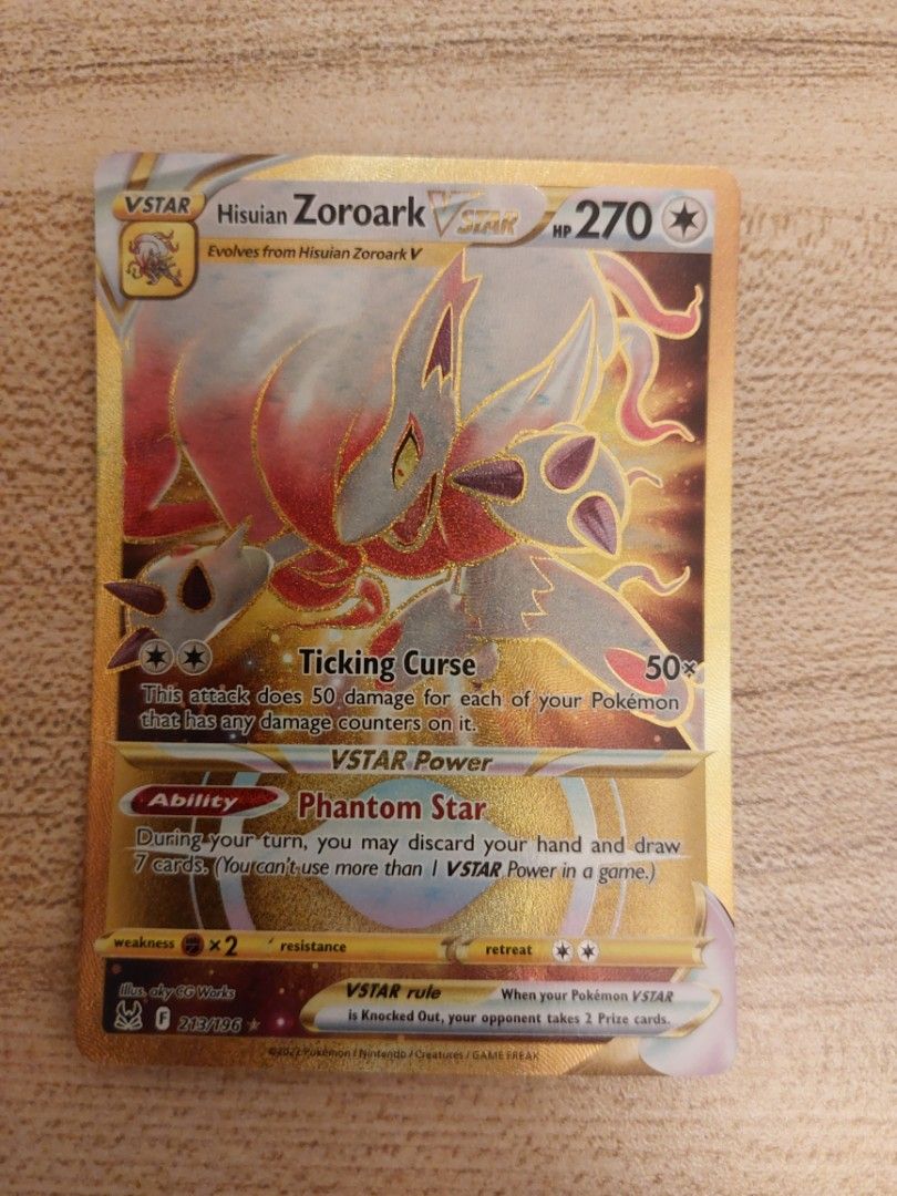 hisuian zoroark pokemon card value Amazon.com: Pokemon - Hisuian Zoroark Vstar GG56/GG70 - Crown Zenith -  Galarian Gallery