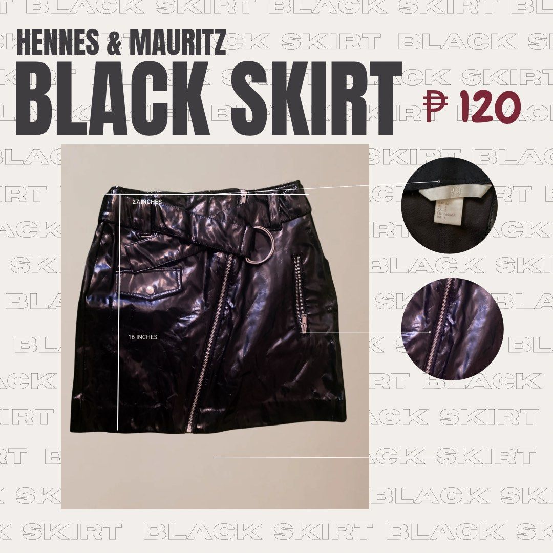 H&M Black Skirt (Category: Skirts) located in Manila. Submitted by trixsrandomstuff (Listing ID 1229687278, Image 1). Description: .