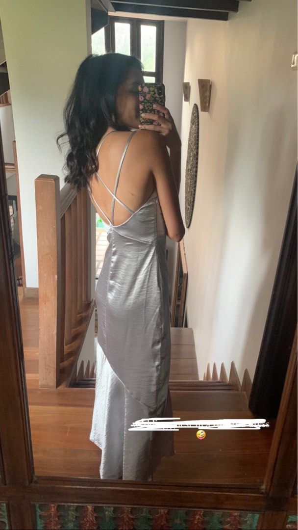 H&m silver dress deals