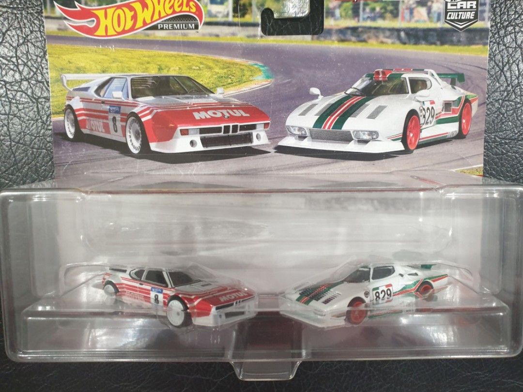 Hot Wheels Premium Twin Pack Bmw M1 Procar And Lancia Stratos Mooneyes Plymouth And Dodge Hobbies 0862