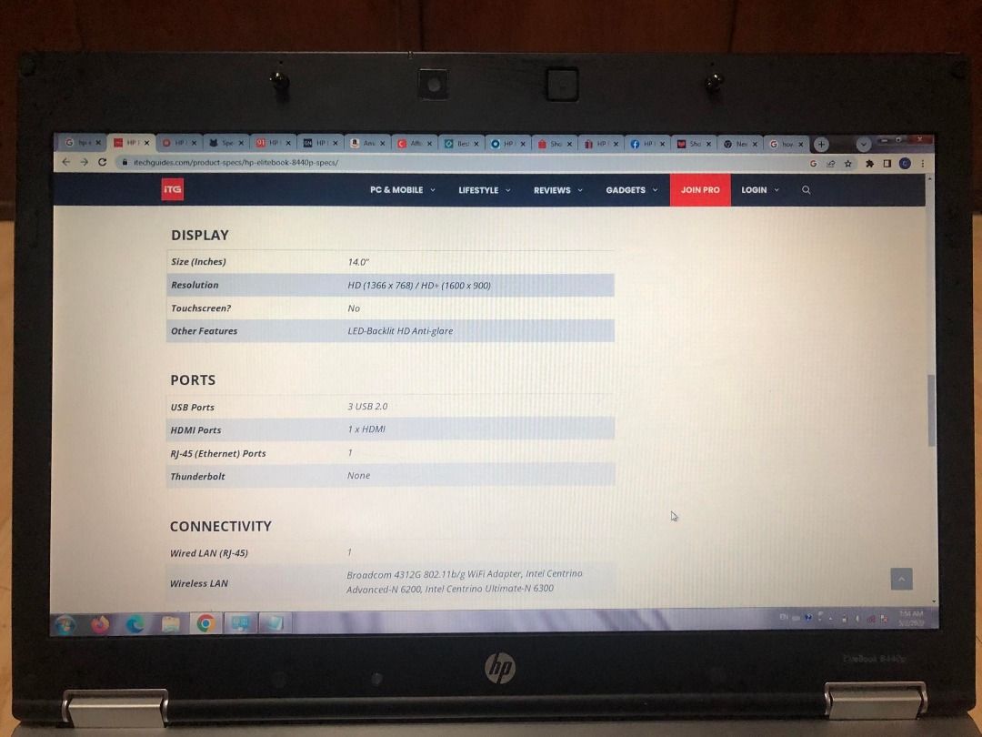 Hp Elitebook 8440p 14 Inch Silver Computers And Tech Laptops And Notebooks On Carousell 7297